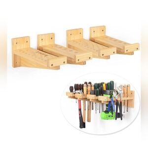 Wall Mounted Tool Storage for Workbench, Yard, Garage, Garden (4 Pcs)